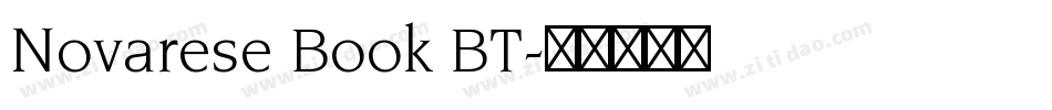 Novarese Book BT字体转换